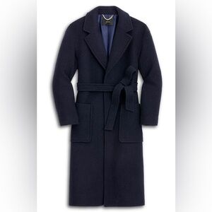 J.CREW LONG WRAP COAT ITALIAN BOILED WOOL